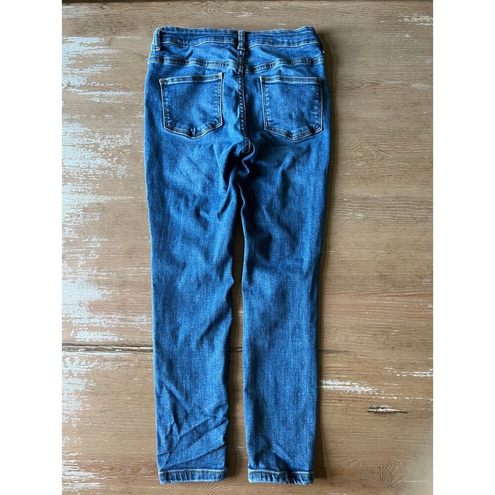 Medium Dark Blue Stretch Denim Skinny Jeans Pants Art Class Girls sz 10 - Picture 5 of 7